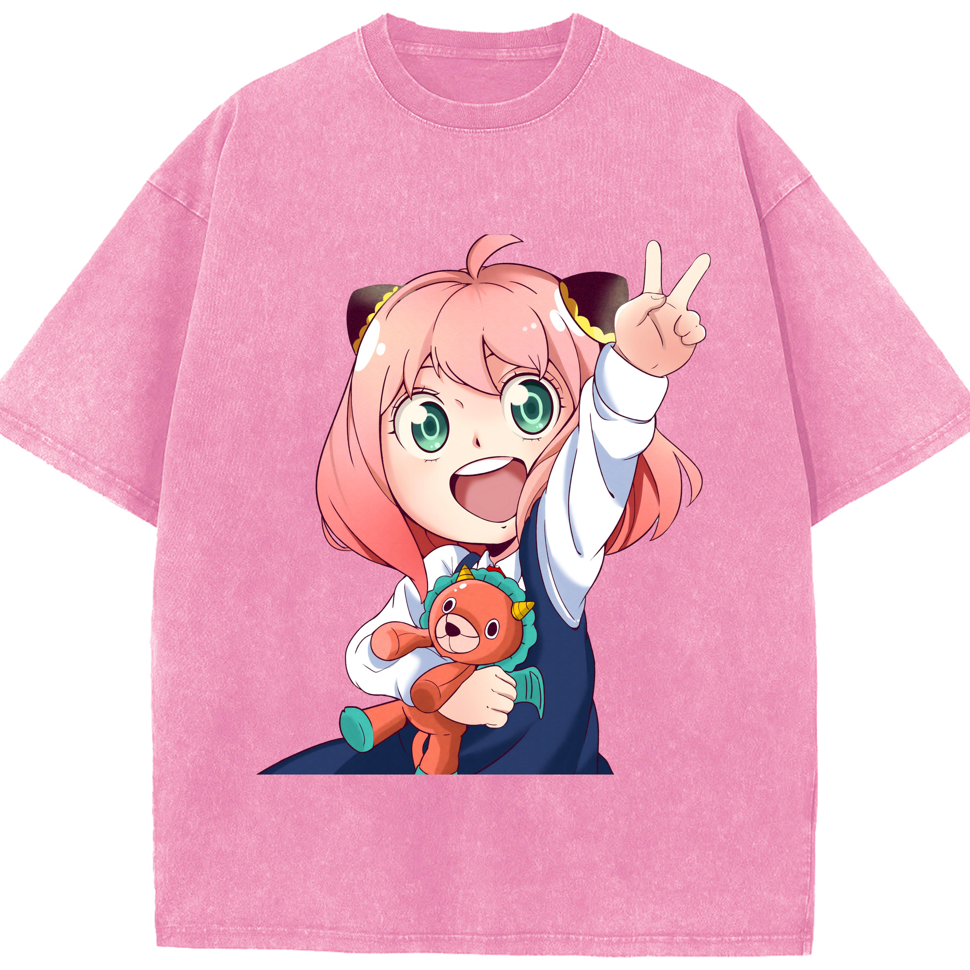 （画像用） SPY×FAMILY间谍家家酒 綿100% ヴィンテージ風 半袖Tシャツ（フロントプリント）